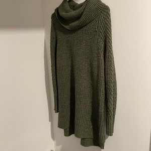 Cowl neck tunic sweater